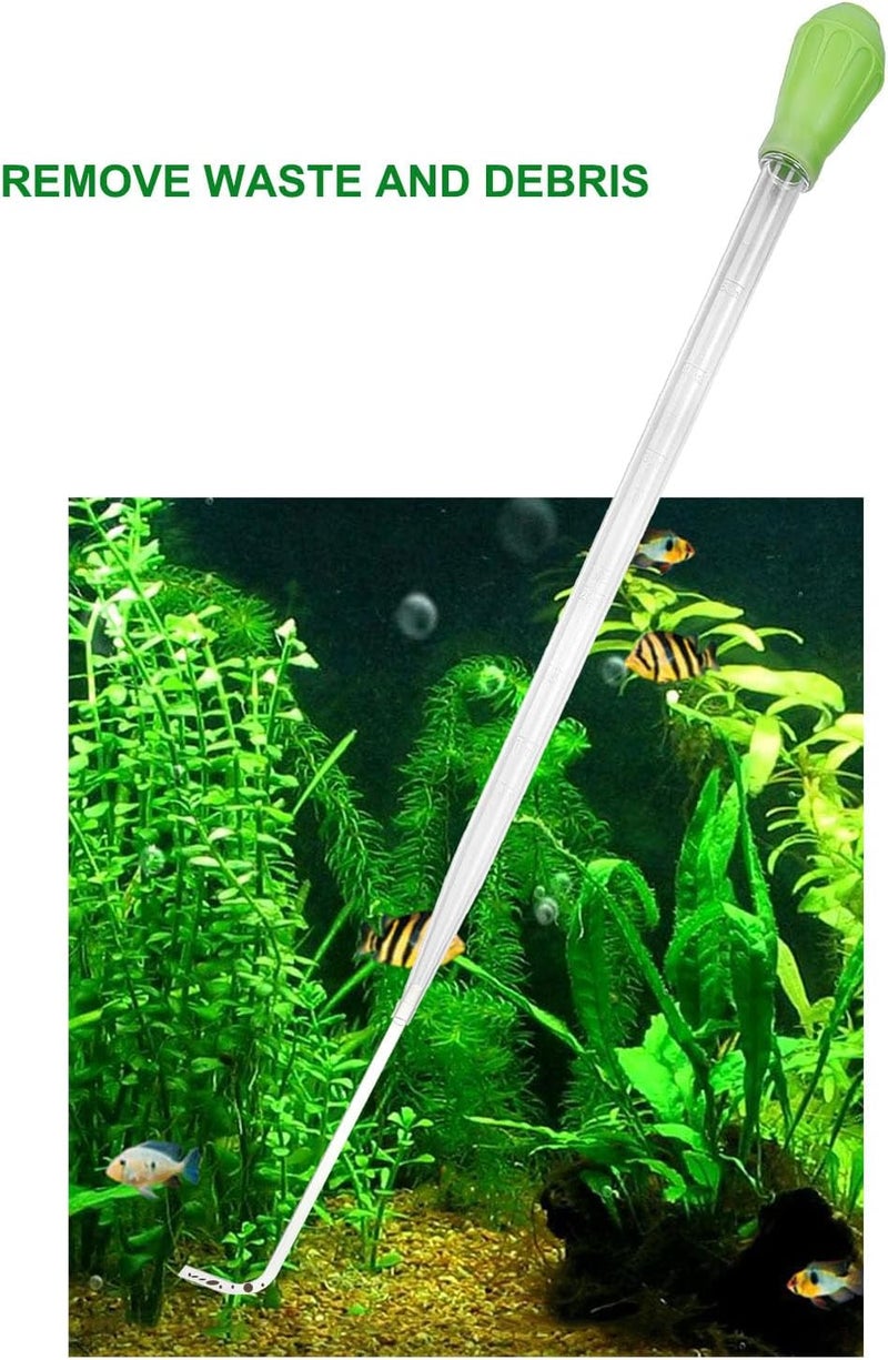 Fecsam 50ml Manual Coral Fish Feeder/Water Changer/Waste Remover Clean Tool with Extension Pipe and 15inch Aquarium Tweezer for Fish Tank Cleaning, Aquatic Pipette Dropper Gravel Cleaner Siphon - Image 4